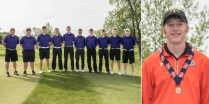 Image of a group of IHSAA golf players