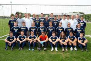 IHSAA soccer team posing for a photo