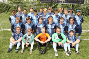 IHSAA Titans soccer players posing for a photo
