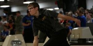 Shot of a high school student during a bowling match