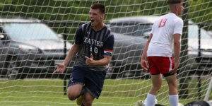 Celebration from an Xavier boys soccer team