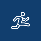 Graphic of a person doing lunges