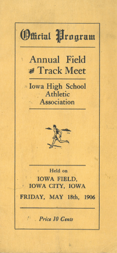 IHSAA brochure for first ever Track and Field meet