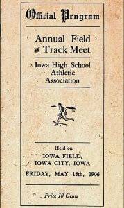 an old program from the annual field and track meet